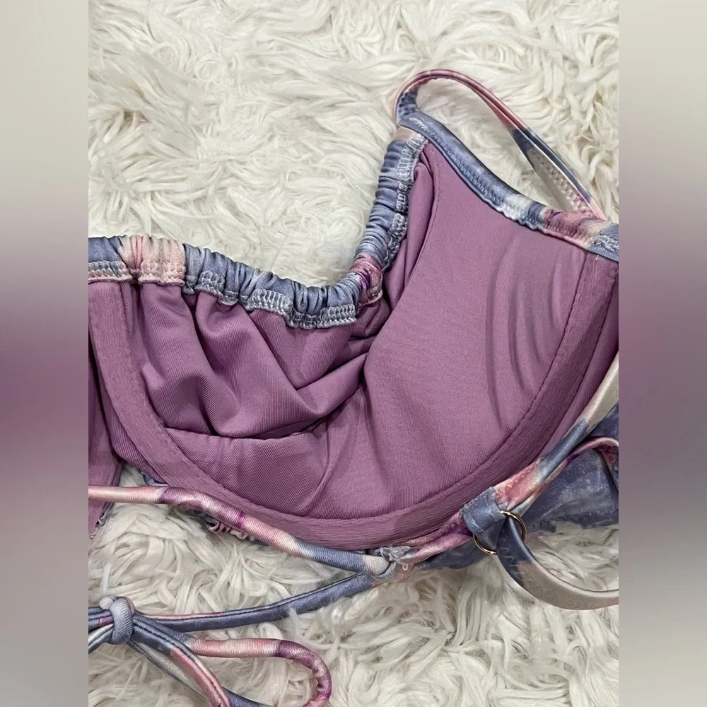 NEW Victoria's Secret Swim‎ Ruched Wicked Bikini Top 32DD Floral Underwire 32E